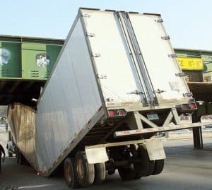 Truck Stuck Under Bridge