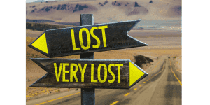 Sign showing that you're lost