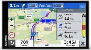 Garmin Drivesmart 65 Traffic Alerts on screen