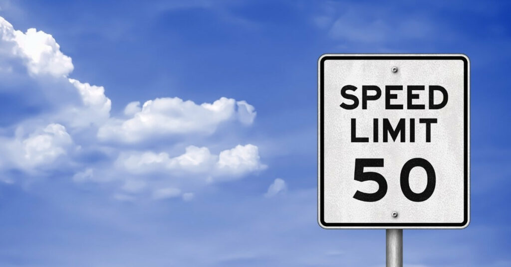 Speed limit 50 sign 