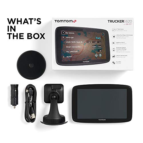 TomTom Trucker 620 6-Inch Gps Navigation Device for Trucks with Wi-Fi Connectivity, Smartphone Services, Real Time Traffic And Maps of North America