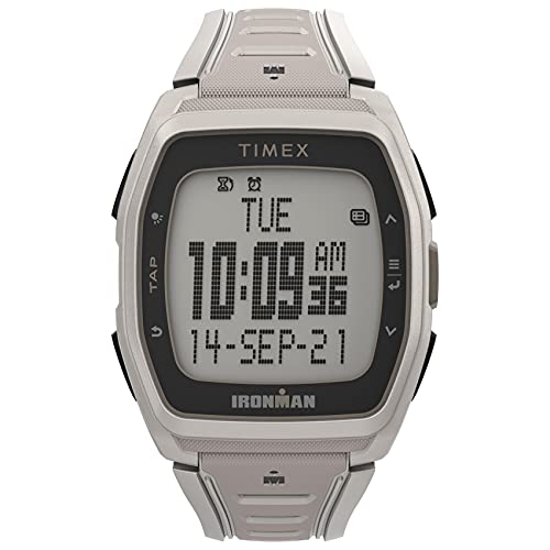 Timex Ironman T300 41mm Quartz Sport Watch with Silicone Strap, White, 20 (Model: TW5M47700SO)